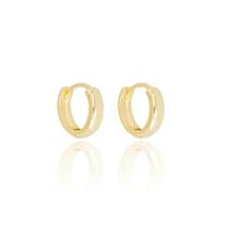 Argola lisa Aro fino banhada a ouro 18k P Argola lisa Aro fino banhada a ouro 18k P