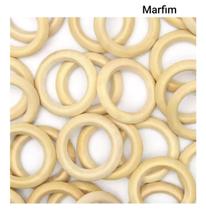 Argola Madeira N 01 Pacote 25 Unidades Costura 4,8cm DIY Argola Madeira N 01 Pacote 25 Unidades Costura 4,8cm DIY
