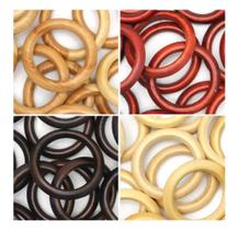 Argola Madeira N02 Pcte 25 Pçs Costura Artesanato DIY 6,8cm