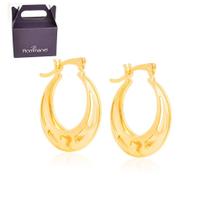 Argola Media Corações Vazados Rommanel 522340