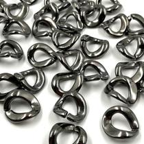 Argola Oval Gaia 25x23mm 60pçs 70g Grafite Artesanato Biju Argola Oval Gaia 25x23mm 60pçs 70g Grafite Artesanato Biju