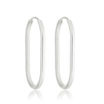 Argola Oval P Prata Argola Oval P Prata