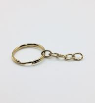 Argola para Chaveiro 22mm Batida C/ Corrente Fina (100pçs) Cod1140