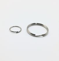 Argola para Chaveiro de 22mm Batida S/ Corrente + Elo Redondo 12mm (100pçs) Cod1137