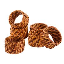 Argola Para Guardanapo Rattan 6 Peças - Kenya