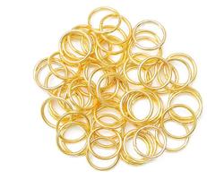 Argola para tranças Nago Box Braids Dourado Pacote 50un