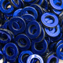 Argola Passante Plástico Azul com Glíter 20mm 50pçs 50g Argola Passante Plástico Azul com Glíter 20mm 50pçs 50g