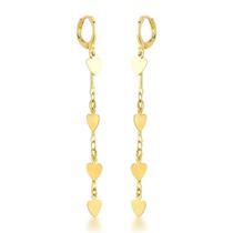 Argola pendulos e 4 corações p lisos