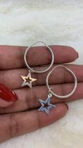 Argola Pingente Estrela Argola Pingente Estrela