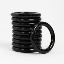 Argola Plástica Pequena 2,7cm Preto Para Artesanato Com 30 Unidades