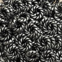 Argola Plástico Cinza com Preto 15mm 50pçs 25g Artesanato