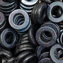 Argola Plástico Preto Irisado com Glíter 20mm 30pçs 15g