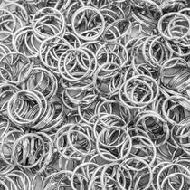 Argola Prata 23mm Sem Corrente Para Montagem De Chaveiro Com 500 Peças