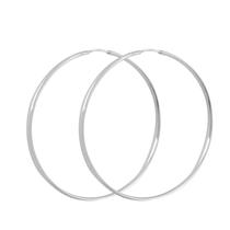 Argola Prata 925 Feminina 3cm Redonda Para 1º e 2º Furo