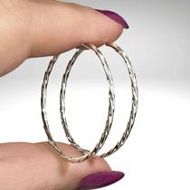 Argola Prata fio torcido Argola Prata fio torcido