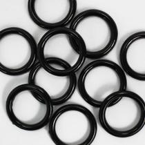 Argola Preta Plástica Para Colares Artesanais 2,7cm Com 50 Unidades