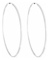 Argola redonda fio redondo gg prata 925 Argola redonda fio redondo gg prata 925