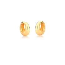 Argola redonda lisa fecho click banhada a ouro 18k zarpellon