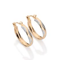 Argola Rommanel Banhada Ouro Com Rhodium 523921