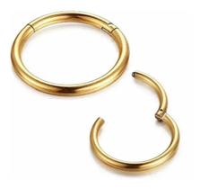 Argola Segmento Dourado Titânio