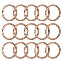 Argola Sem Corrente Italiana 35mm Rose Gold Para Chaveiro 50 Peças