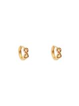Argola Símbolo Infinito Zircônias Banhado a Ouro 18k Argola Símbolo Infinito Zircônias Banhado a Ouro 18k