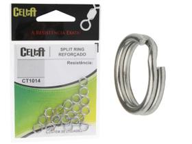 Argola Split Ring Celta Nº 10 Nickel 56lb / 25,3kg - 20 Peças