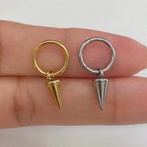 ARGOLA TITÂNIO COM PINGENTE SPIKE - 1,2mm