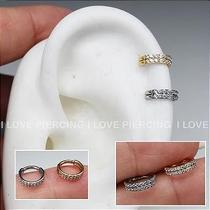 ARGOLA TITÂNIO DOUBLE ZIRCÔNIAS CLICKER - Piercing de Alta Qualidade ARGOLA TITÂNIO DOUBLE ZIRCÔNIAS CLICKER - Piercing de Alta Qualidade