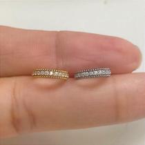 Argola titânio mini bolinhas clicker com zircônias cristal Argola titânio mini bolinhas clicker com zircônias cristal