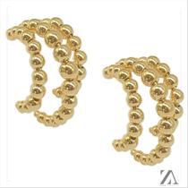 Argola Três Aros Bolas Lisas