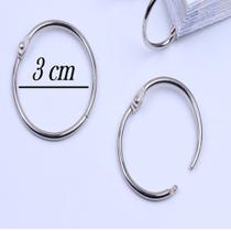 Argolas Articulada 3 Cm ( 30 Mm ) Prata - 8 Peças Argolas Articulada 3 Cm ( 30 Mm ) Prata - 8 Peças