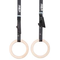 Argolas de Ginástica REP 1,11" com Alças Ajustáveis de Madeira