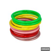 Argolas de Plástico 10 Peças Coloridas - Tudo em Caixa
