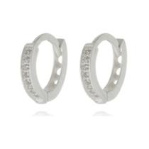 Argolinha cravejada 12mm Prata925 Argolinha cravejada 12mm Prata925