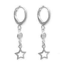 Argolinha de Encaixe Estrela e Zircônia Banhada a Prata