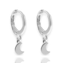 Argolinha de Encaixe Lua Banhada a Prata