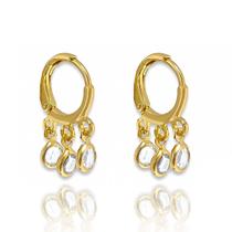 Argolinha de Encaixe Zircônias Banhada a Ouro 18K