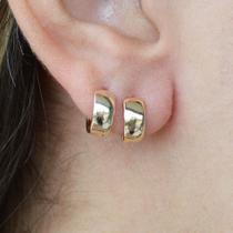 ARGOLINHAS DOURADAS NAKED - Par de Argolas em Metal com Banho Dourado