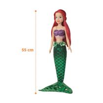 Ariel Sereia Boneca Princesa Disney 55cm Licenciado Menina - Novabrink