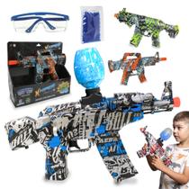 Arma De Brinquedo Grande AK47 Lança Dardo E Bolinhas De Gel Cor Azul - 5000 Bolinhas