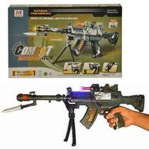 Arma de Brinquedo Para Criança Fuzil Militar de Combate Com Som e Luz Grande