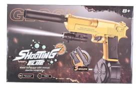 Arma De Gel Elétrico Dourada E 5.000 Bolinhas Dourado Arma De Gel Elétrico Dourada E 5.000 Bolinhas Dourado