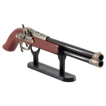 Arma Decorativa Mosquete Com Cabo Em Madeira E Suporte