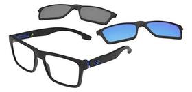 Armação 2 Clip Ons Mormaii Swap Ng 2 M6153 A41 56 Polarizados Cor Preto azul Escuro Armação 2 Clip Ons Mormaii Swap Ng 2 M6153 A41 56 Polarizados Cor Preto azul Escuro