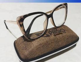 Armação acetato marrom animal print