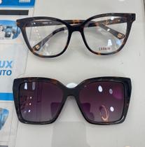 Armação de acetato clip-on