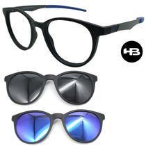 Armação de Grau Hb 0253 0003 Duotech com 2 Clipons CA