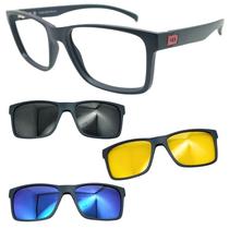 Armação de Grau Hb Azul Fosco 0339 312 com 3 Clipons Armação de Grau Hb Azul Fosco 0339 312 com 3 Clipons