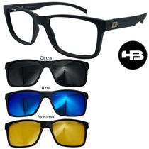 Armação de Grau Hb Switch 0339 243 Com 3 Clipons Polarizado